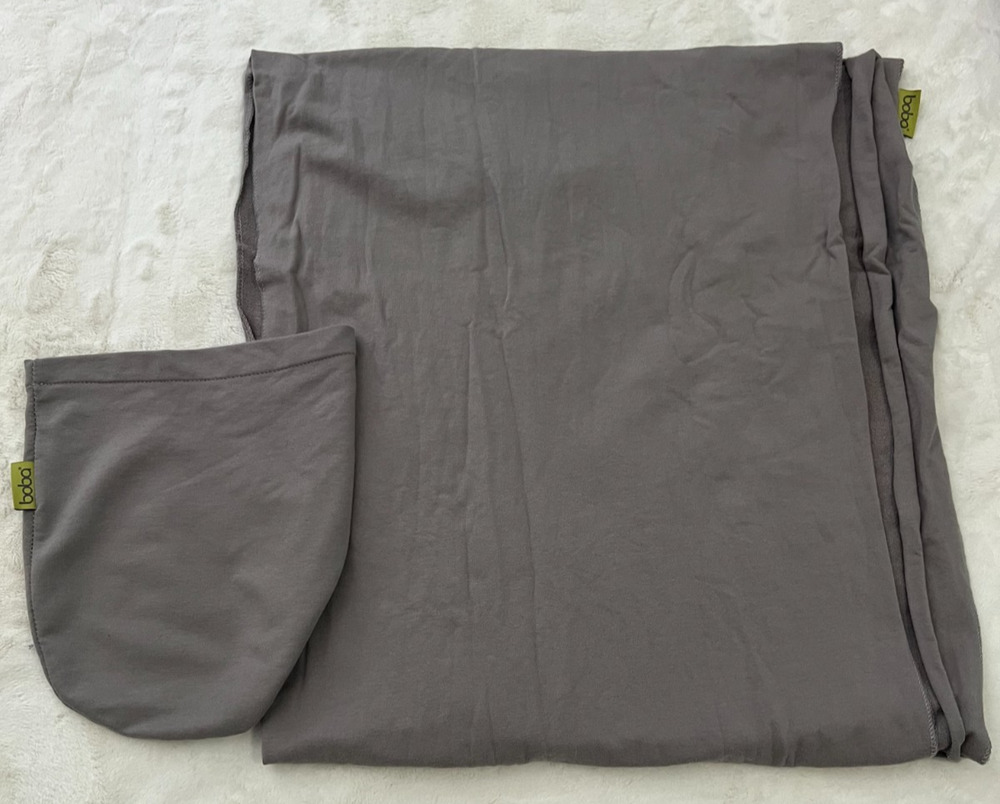 Boba Nursing Cover Breastfeeding Baby Car Seat Canopy Gray Stretchy Poncho Wrap